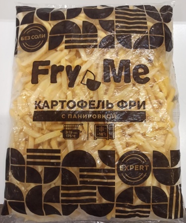 Картофель фри с панировкой Fry Me 9х9 мм 2,5 кг*5